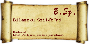 Bilaszky Szilárd névjegykártya